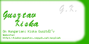 gusztav kiska business card